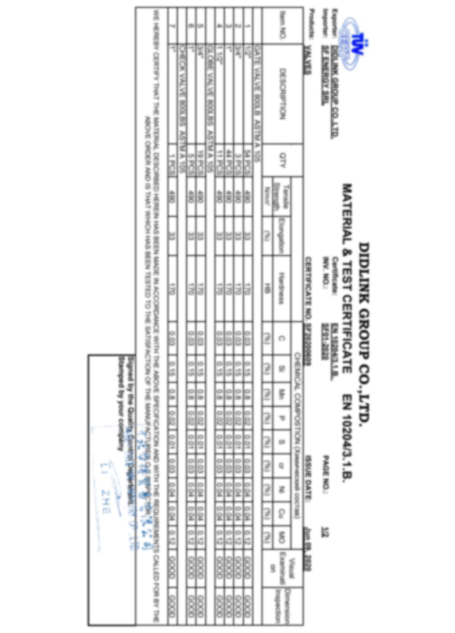 EN10204-3.1B Test Report